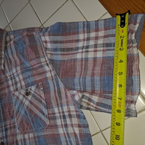 Weatherproof Vintage short sleeve button up collar shirt plaid size XL - Picture 14 of 14